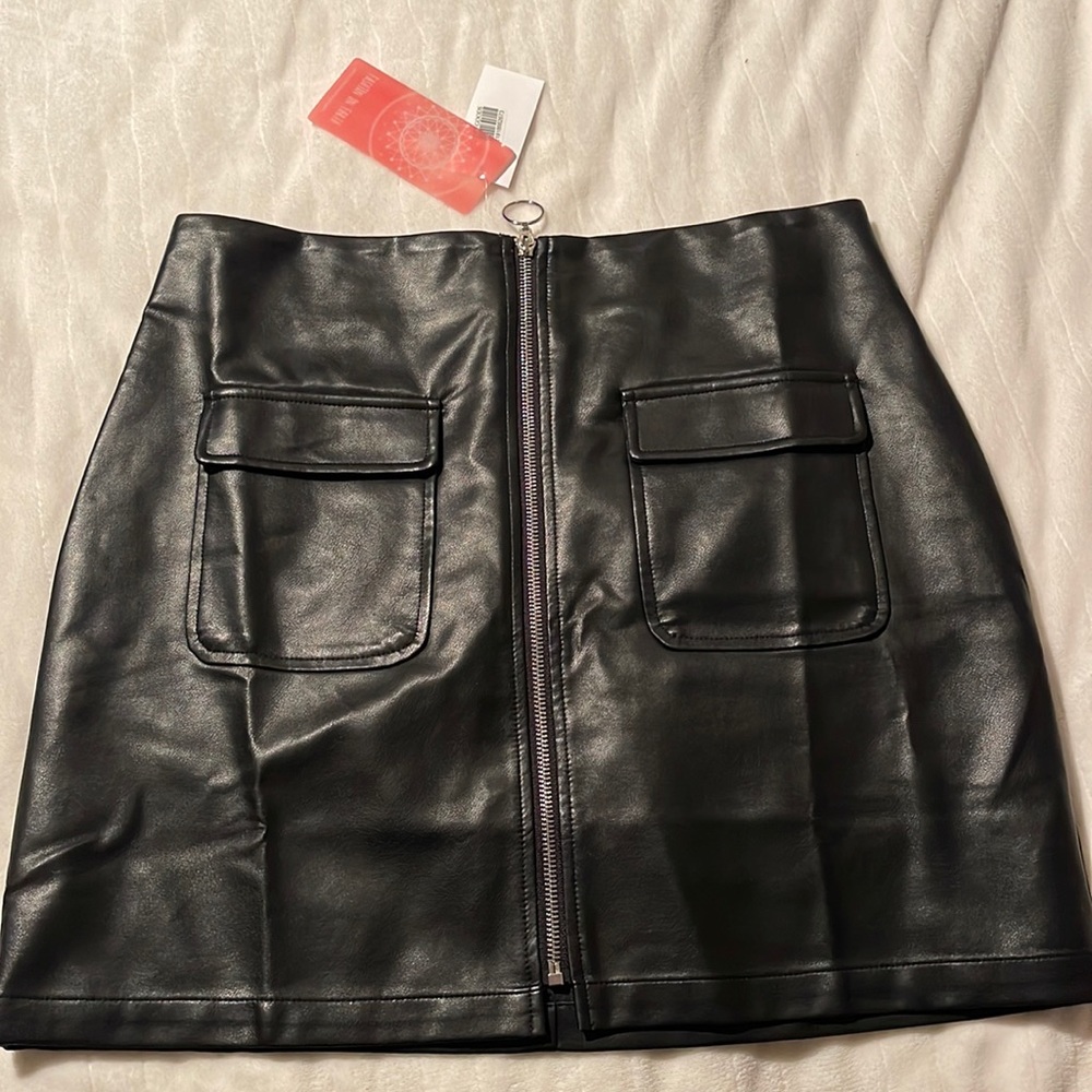 Black Leather Skirt